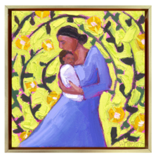 "Holding On as the Seasons Change" 6x6, framed