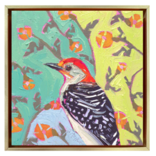 "What's That I Hear" 6x6, framed