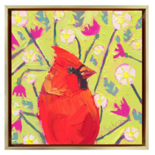 "Your Presence Makes Flowers Bloom" 6x6, framed