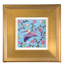 "Explore" 6x6, framed