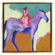 "Taking in the View" 6x6, framed