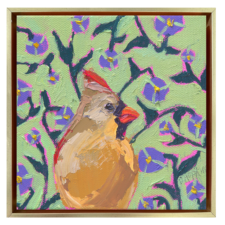 "Here's Looking at you" 6x6, framed