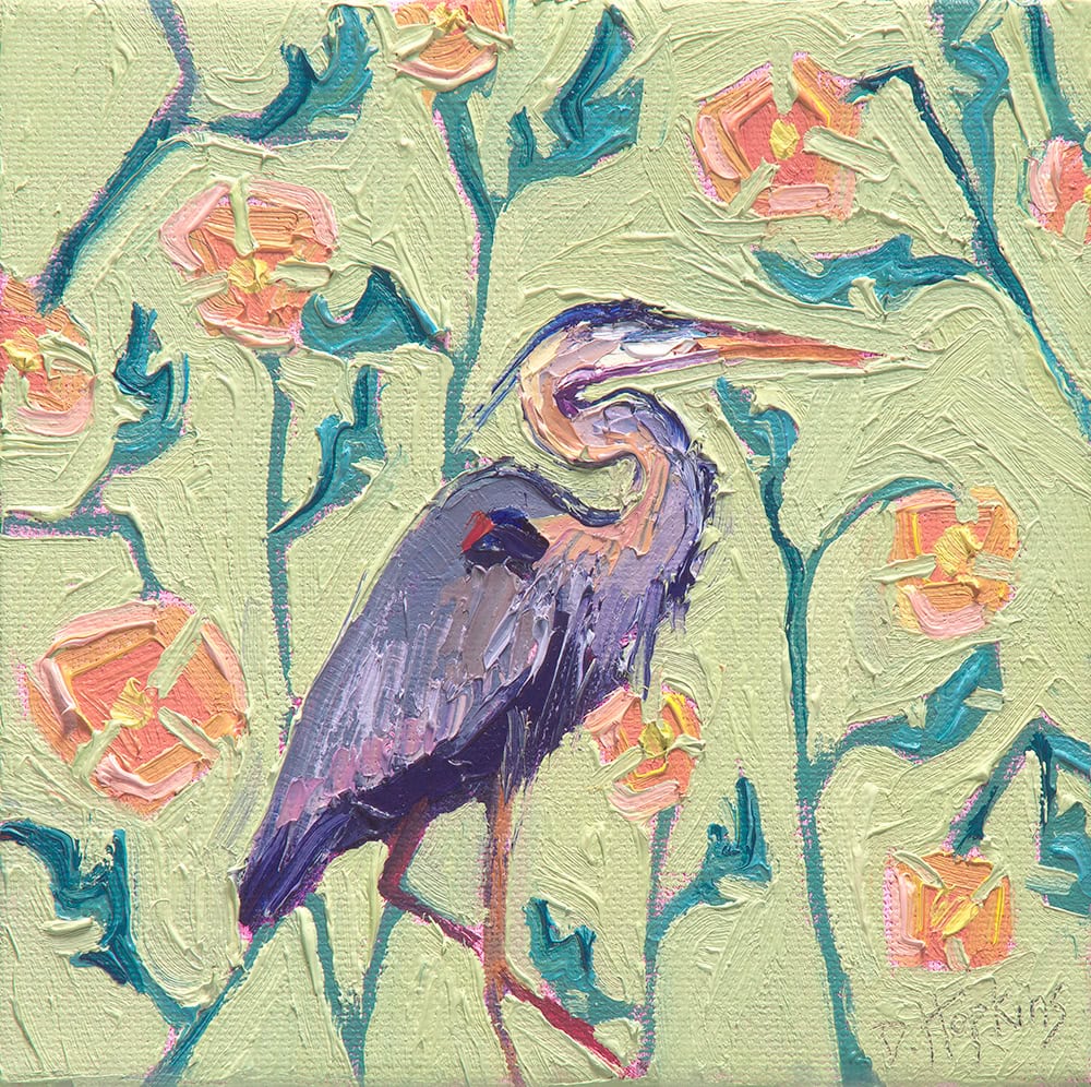 Lingerer — Original Great Blue Heron Painting - Image 2