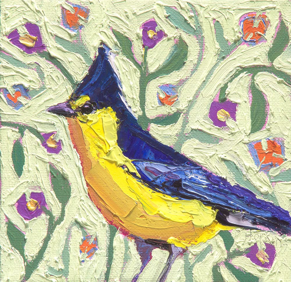 Wander the Garden — Original Great Tit Painting - Image 2