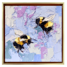 Busyness — Hand-Embellished Bumblebee Canvas Print