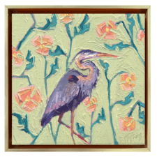 Lingerer — Original Great Blue Heron Painting
