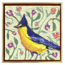Wander the Garden — Original Great Tit Painting