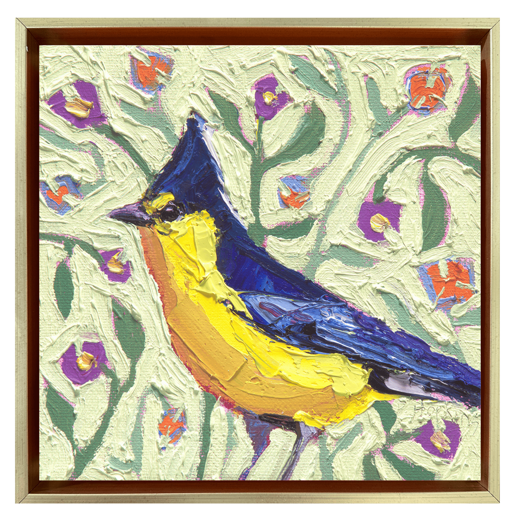 Wander the Garden — Original Great Tit Painting